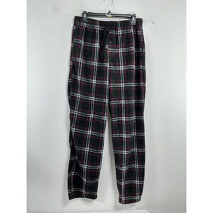 Men’s Excellent Pine Trails Plaid Pull On Soft Pajama/lounge Pants XL Blk Red